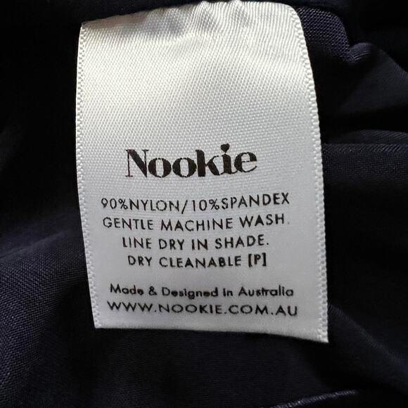 Nookie Zodiac Gown Navy One Shoulder Ruched Formal Maxi Dress Size XS NWT - Picture 8 of 8